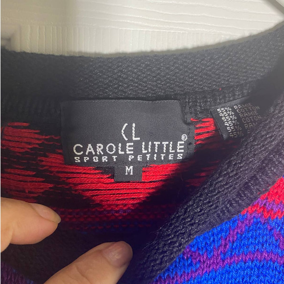 Carole Little Women Sweaters M multi colored VTG - Picture 3 of 7